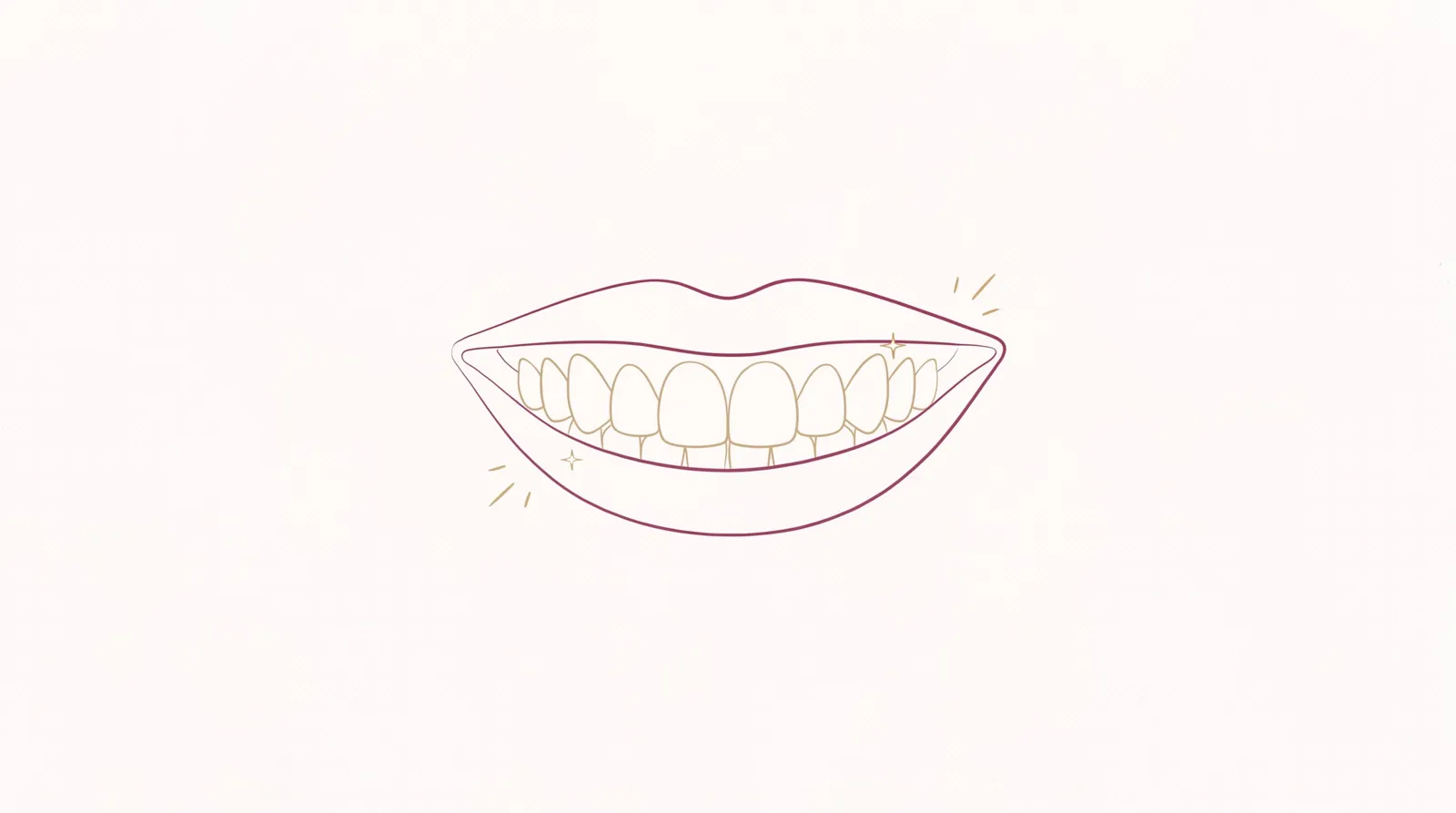 Ilustração em traço de um sorriso harmônico